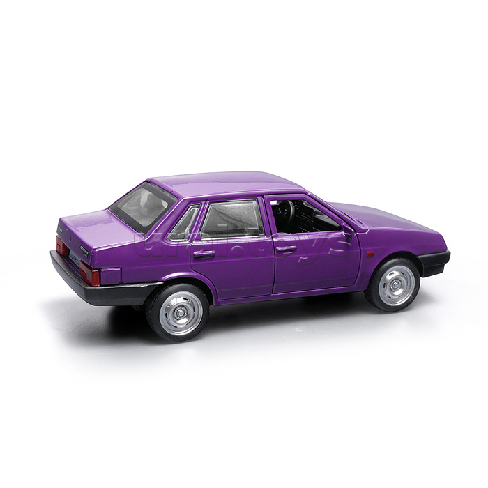 Машина металл LADA-21099 "Спутник" 12см. (двери, багаж, баклажан) инерц., в коробке
