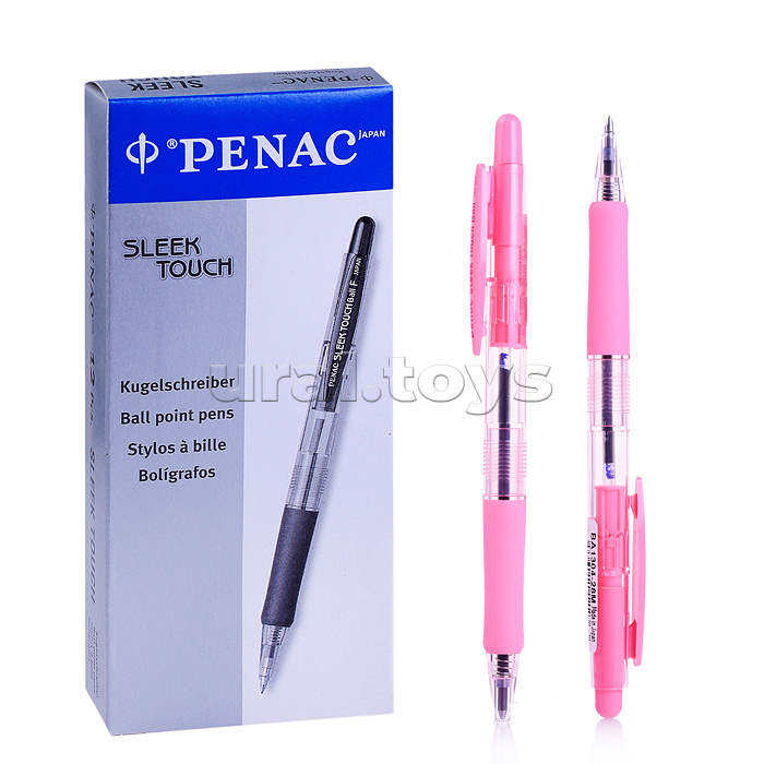 Ручка шариковая автоматическая Sleek Touch Pastel 1,0мм корпус пастельный розовый, синяя