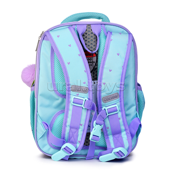 Рюкзак "Junior. Little Rabbit" школьный жесткий 35x27x13 см (14 л) вес 800 г, плотный износостойкий полиэстер с водоотталкивающей пропиткой, 2 просторных отделения на молнии (одно отделение с разделителями для учебников и органайзером, другое отделение дл