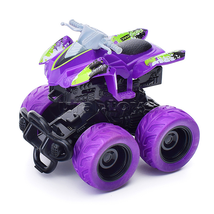 Фрикционная машинка "Квадроцикл" с краш-эффектом, 4х4, фиолетовая