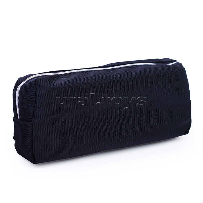 Пенал "Tokyo Style" 21x8,5x6 см, прямоугольный для 50 предметов, текстильный, на молнии, наружный объемный карман на молнии, наружный объемный карман на липучке, с каучуковой аппликацией