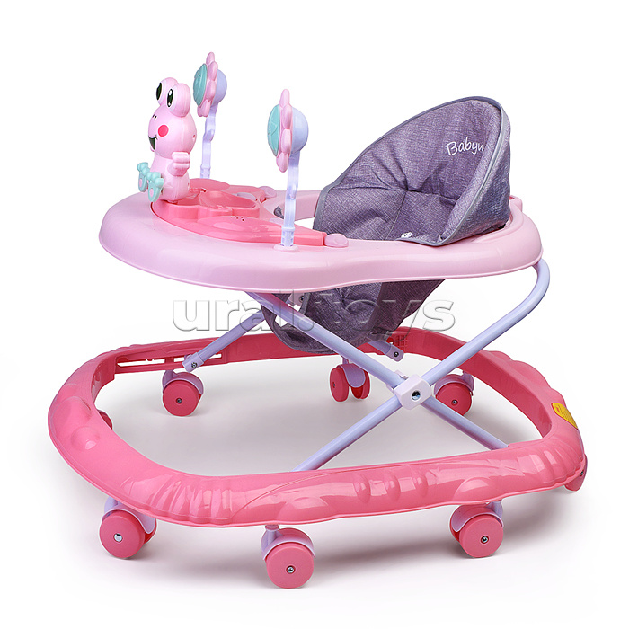 Ходунки "Веселый лягушонок" (цвет розовый)