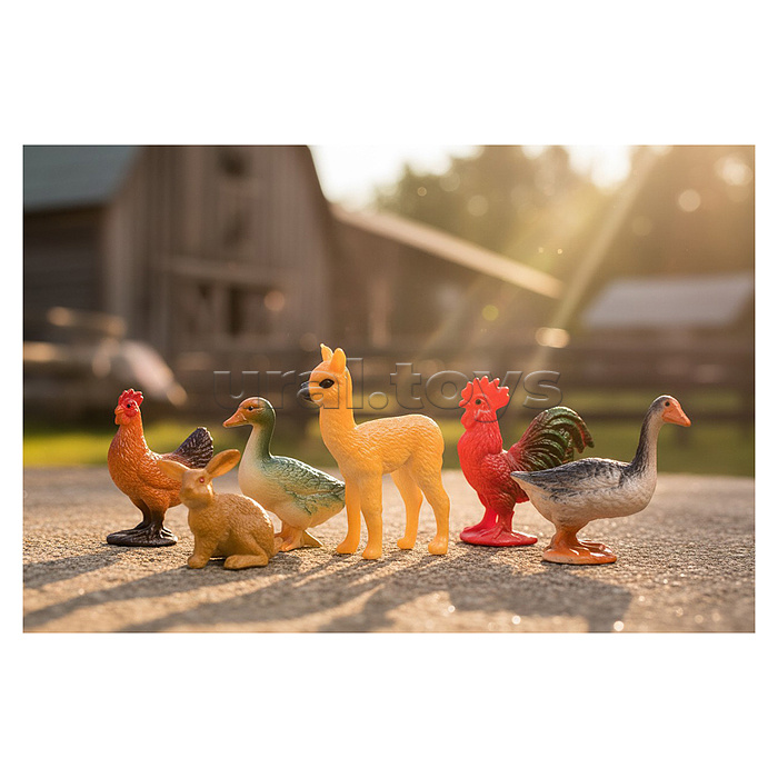 Набор животных "Счастливая ферма-2" в пакете