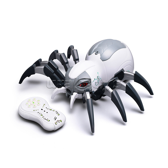 Паук радиоуправляемый, эффект дыма, световые и звуковые эффекты, цвет белый