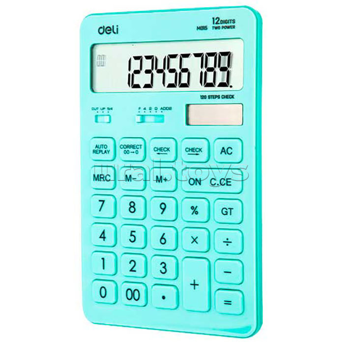 Калькулятор настольный Touch, голубой 12-разр.двухстрочный