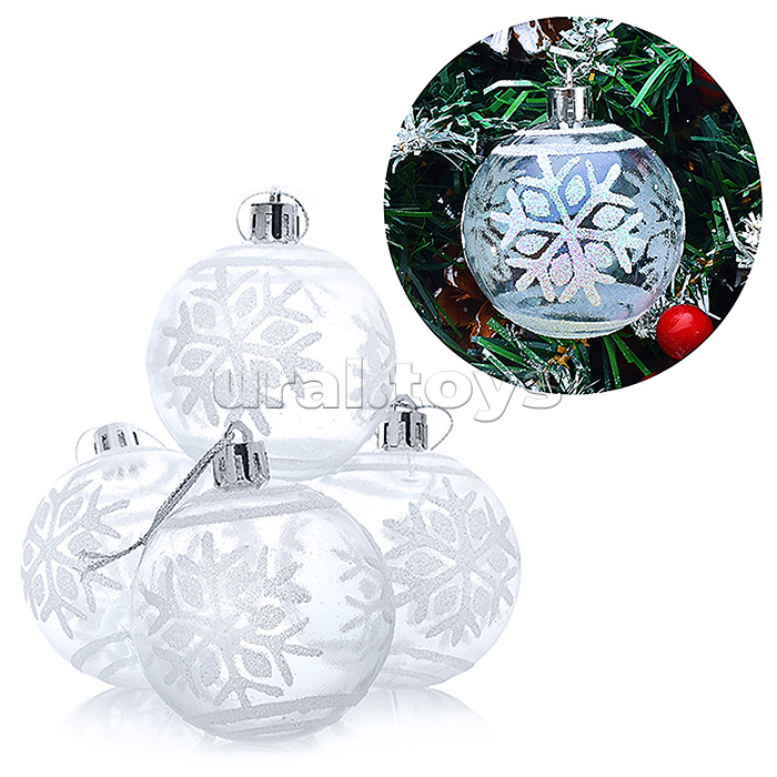 Набор шаров "Хрустальная мечта" (6см) в пакете