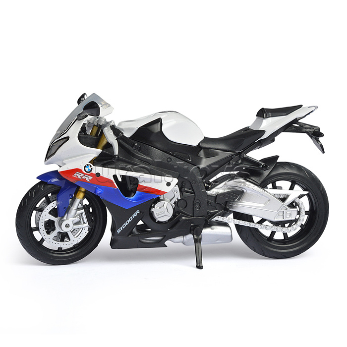 Модель металл BMW s1000rr Мотоцикл, 17 см, вращающийся руль, подвеска