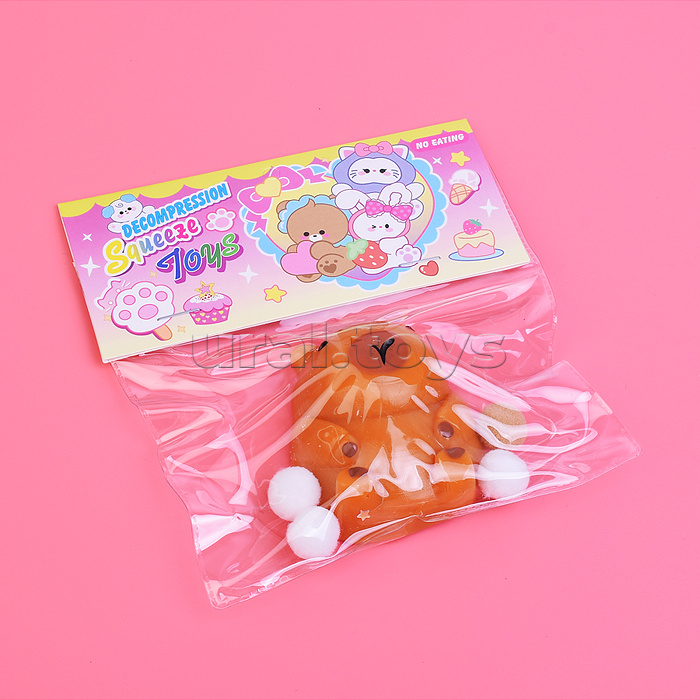 Игрушка-антистресс "Капибара с мягкими шариками"