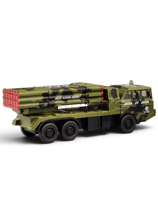 Машина "Военная пусковая установка" (свет, звук) в коробке