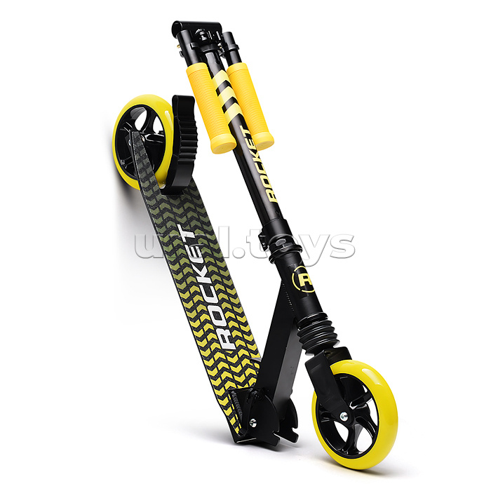 Самокат детский ROCKET, алюминиевый, колеса PU, 145 мм, жёлтый