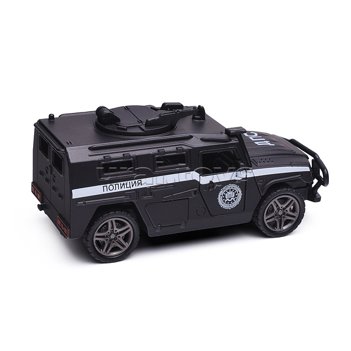 Инерционная машинка Служебный Джип die-cast,1:32, открывающиеся двери