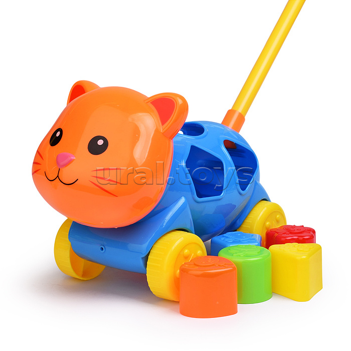 Каталка 9206 "Кошечка" (головоломка с блоками) в пакете