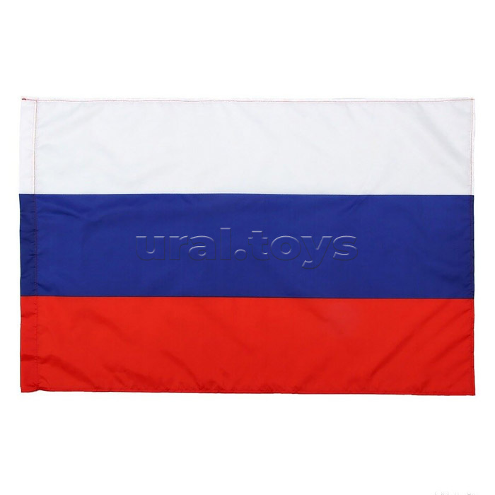 Флаг триколор РФ шёлк 90х145см (полотно)