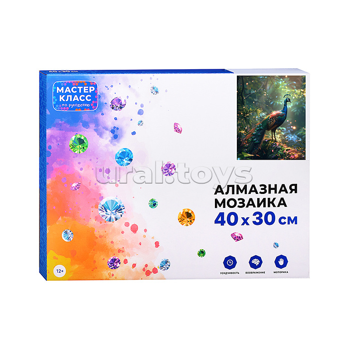 Мозаика алмазная "Павлин" 30*40см
