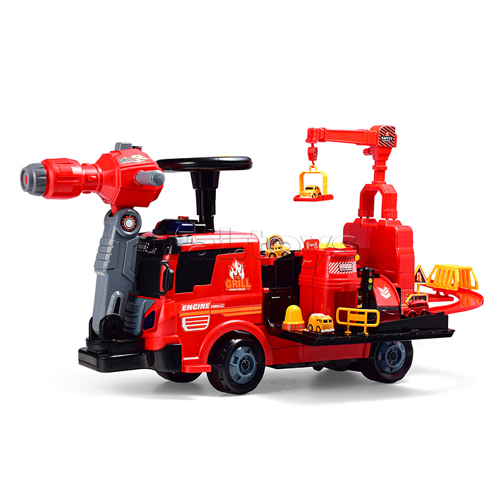 Каталка "Пожарный" в коробке