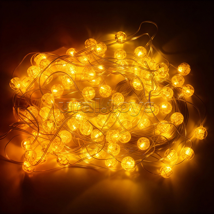 Электрогирлянда интерьерная "Шарики", цвет белый теплый