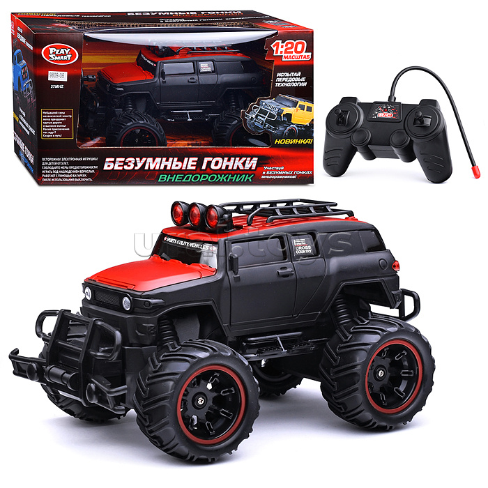 Машина "Внедорожник "Бездорожье" р/у, 27 MHz, 1:20 в коробке