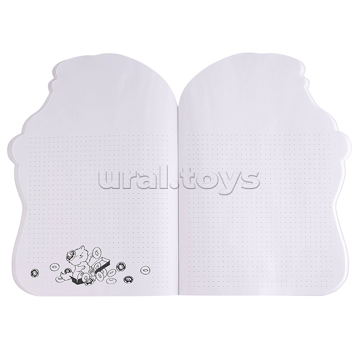 Тетрадь 40л "Зайка сладкая вата" фигурная вырубка, мягкий переплёт (2 скобы).