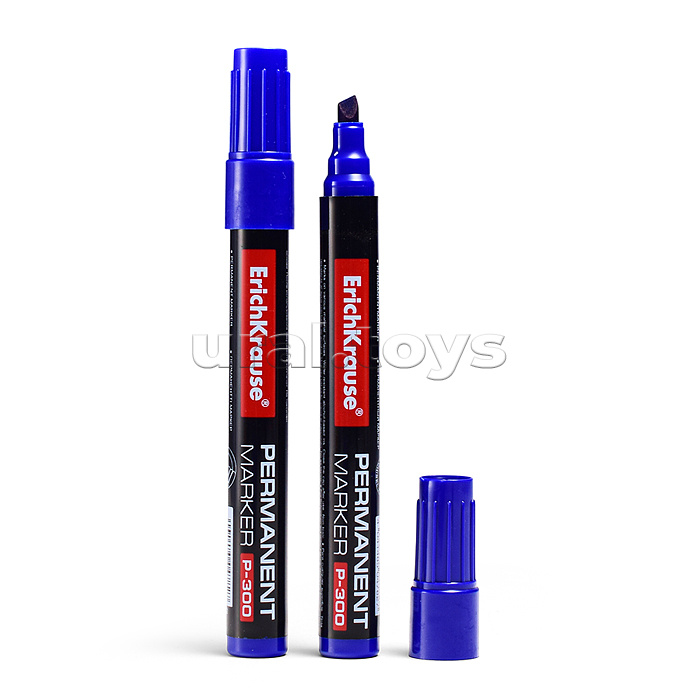Перманентный маркер Р-300, цвет чернил синий, в пакете