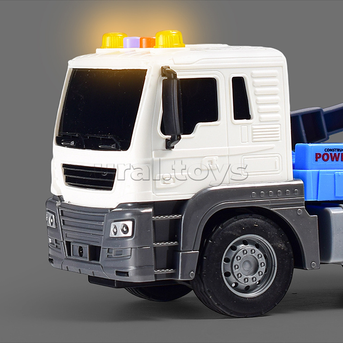 Машина "СтройМощь" 1:16 (свет, звук) в коробке (цвет синий)