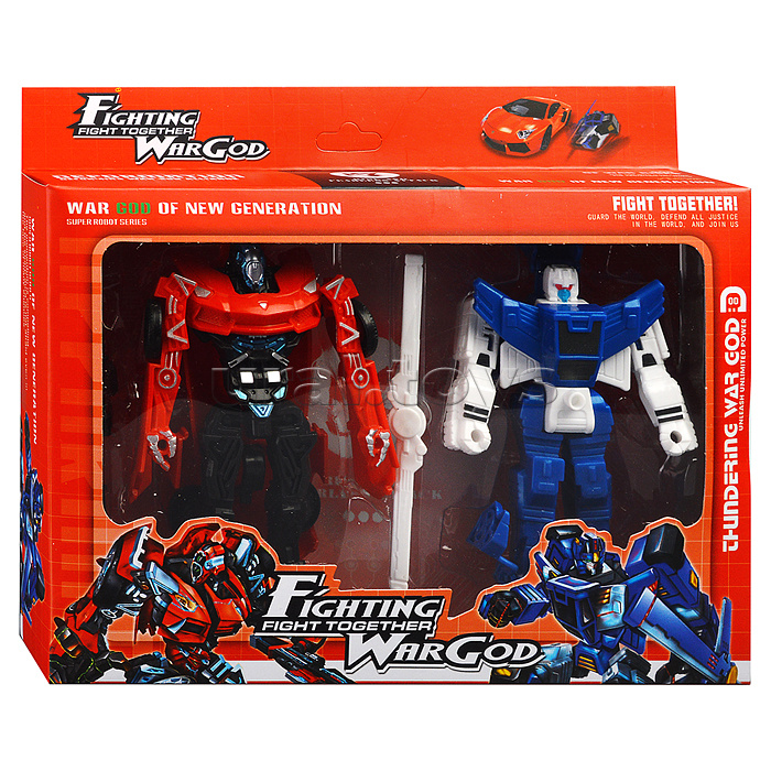 Набор роботов "Бои титанов" трансформирующихся, в коробке