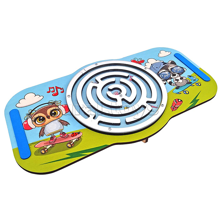 Балансировочная доска "Балансборд с лабиринтом. Совушка и Енот"