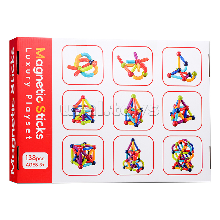 Конструктор "Магнитные друзья" (магнитный, 138 дет.) в коробке
