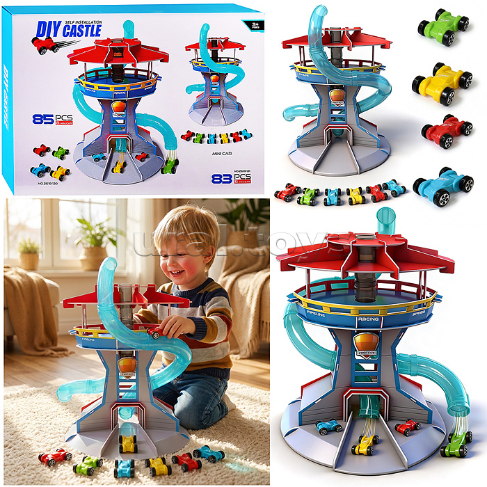 Трек  "Экстрим паркинг" ( 6 машин в наборе) в коробке