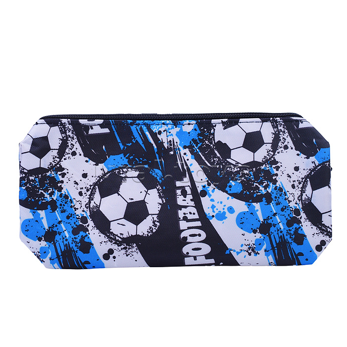 Пенал "Attomex. Football" 20x7x3,5 см, прямоугольный для 50 предметов, на молнии, текстильный с рисунком, ассорти 3 дизайна