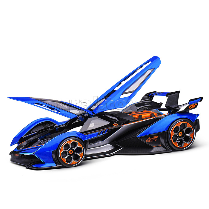 Машинка die-cast Lamborghini V12 Vision Gran Turismo, 1:18, синяя Машинка die-cast Lamborghini V12 Vision Gran Turismo, 1:18, синяя