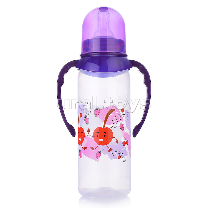 Бутылочка с соской, классика 250мл, ручки