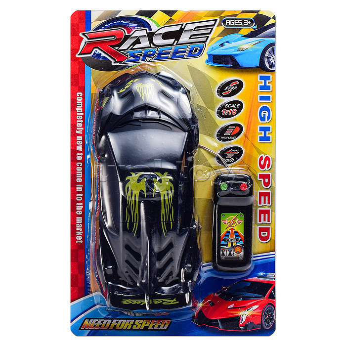 Машина "Формула-3" п/у, в коробке (черная, белая)