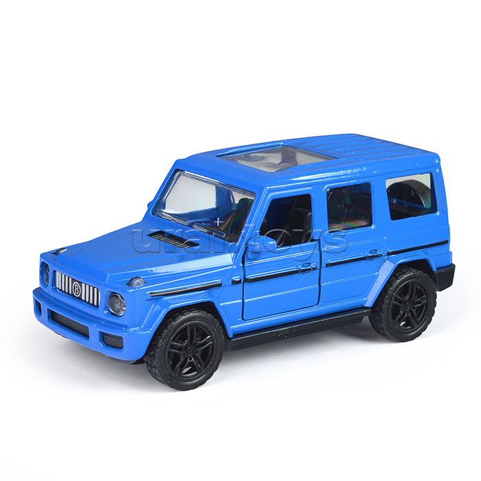Синяя инерционная машинка Внедорожник люкс die-cast, 1:32, открывающиеся двери