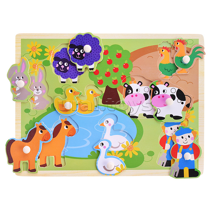 Пазл-вкладыш "В гостях у фермера"