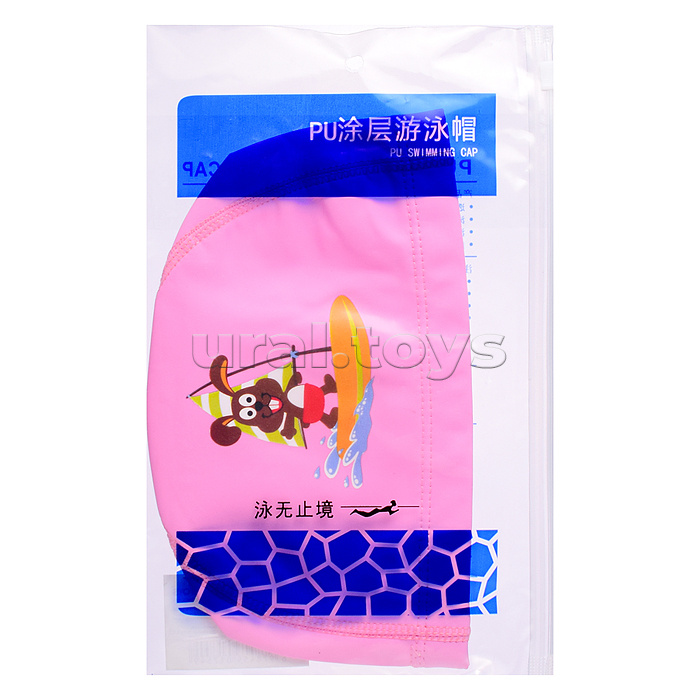 Шапочка для плавания с рисунком, в ассортименте, в пакете