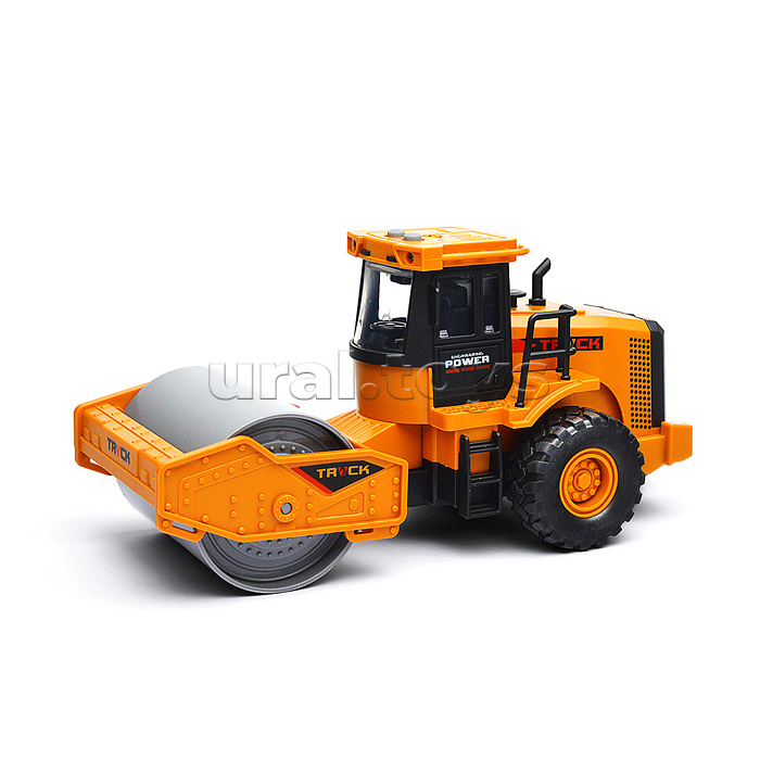 Машина "Асфальтоукладчик" с бетономешалкой (свет, звук) в коробке