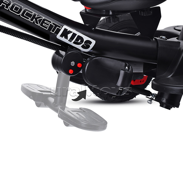 Велосипед 3-х колесный, резиновые покрышки, серый