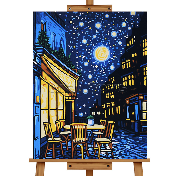 Мозаика алмазная "Ночная улочка" 30*40см.