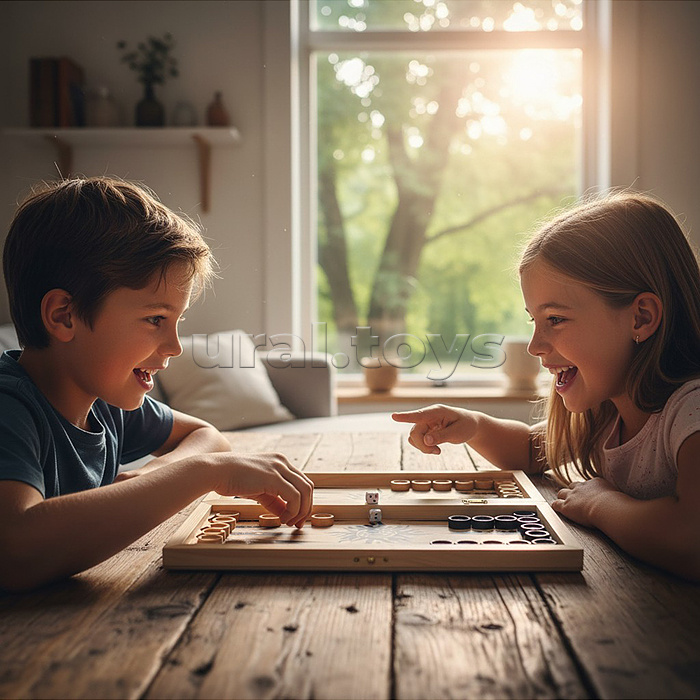 Игра 3в1 малая с походными пластмассовыми шахматами "Объедовские" (нарды, шахматы, шашки "Классика" (400*200*40))