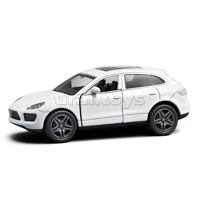 Белая инерционная машинка с люком на крыше die-cast , 1:32