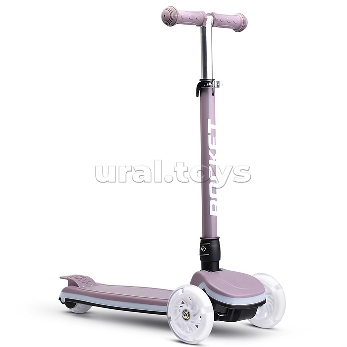 Самокат трёхколёсный ROCKET колёса световые PU, цвет мокко