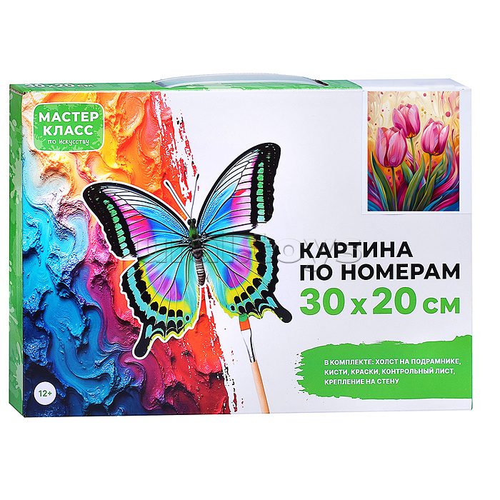 Набор для рисования "Картина по номерам 30х20 см. Тюльпаны"