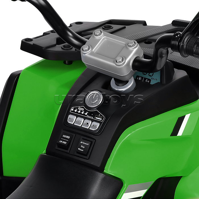 Электромобиль детский "Квадроцикл" (цвет черно-зеленый)