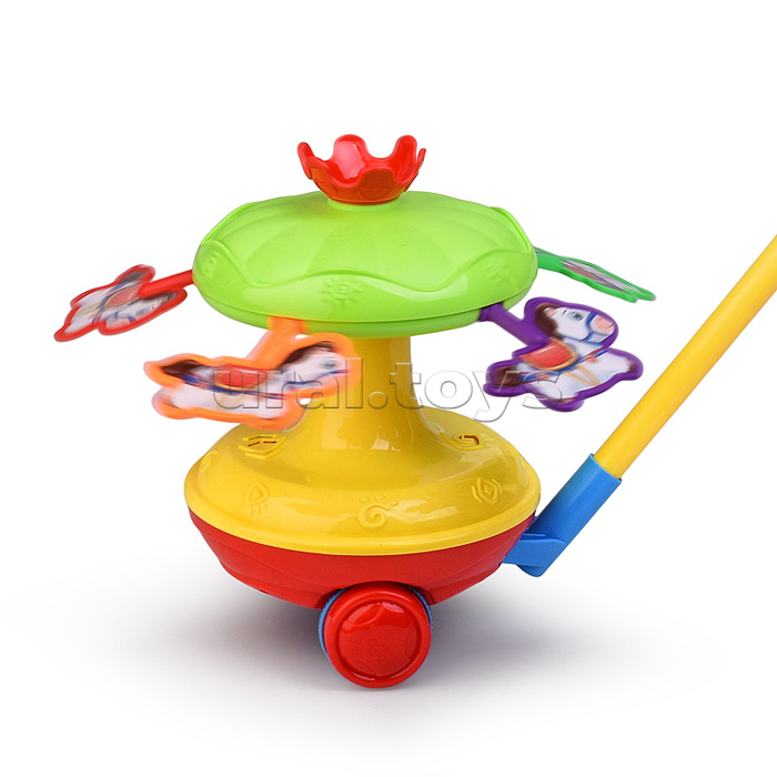 Каталка 0519 "Карусель с лошадками" в пакете