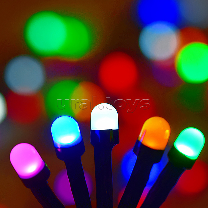 Электрогирлянда светодиодная 5 м, 50 ламп, цветная