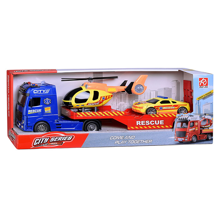 Машина "Автовоз-спасатель" (свет, звук) в коробке