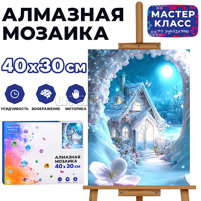 Мозаика алмазная "Сказочная зима" 30*40см.