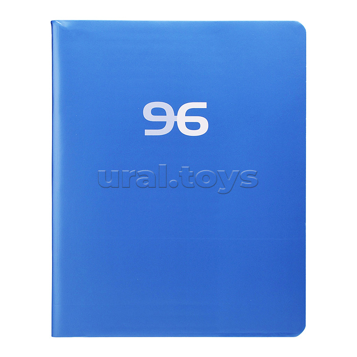 Тетрадь 96л. клетка "Сапфир" скрепка. обл.: мел.картон, поля