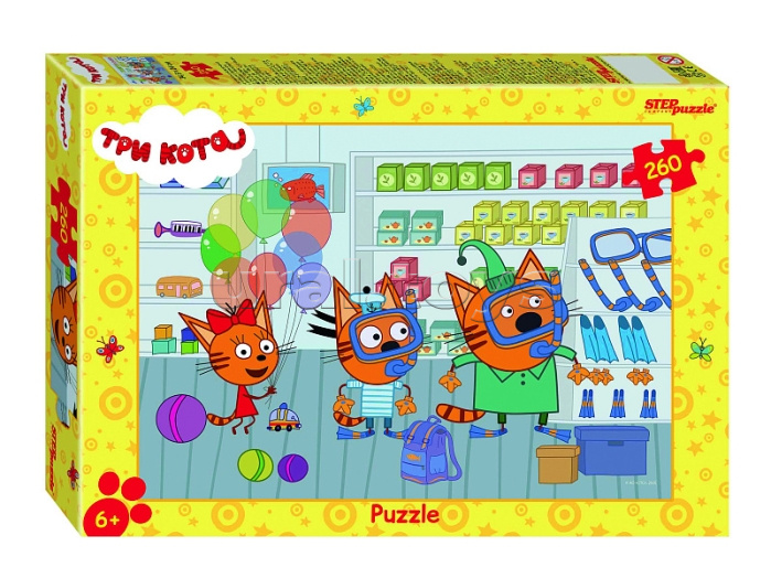 Пазл 260 "Три кота. Новые истории" (АО "СТС")