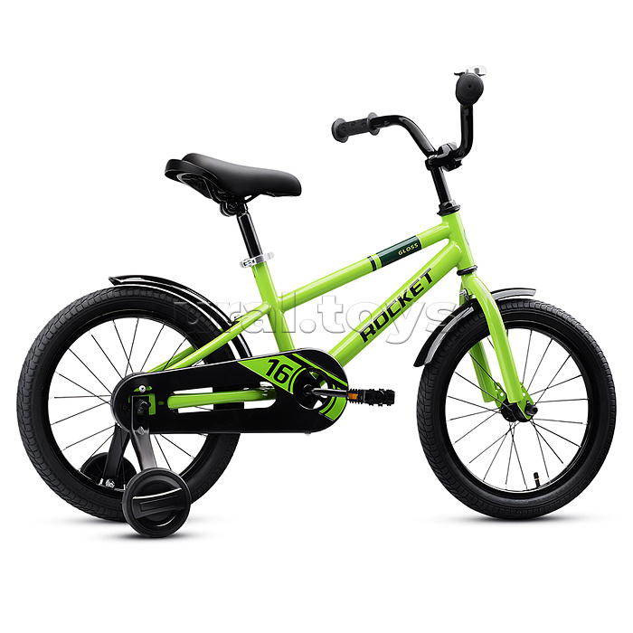 Велосипед 16" Rocket Gloss, цвет зеленый